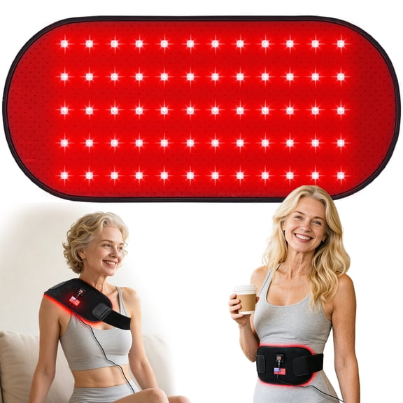 Red Light Pad, 12.4" x 6.1", 660nm & 850nm Near Infrared Light, 4 Modes and 30-Minute Timer, Flexible LED Pad for Wrist, Knee, Elbow & Daily Relaxation