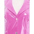thumbnail image 4 of TSSOE Robe Moulante en Cuir Pu pour Femmes Mini Robe Col en V Profond Sans Manches Robe de Soirée pour Boîte de Nuit Rose m, 4 of 5