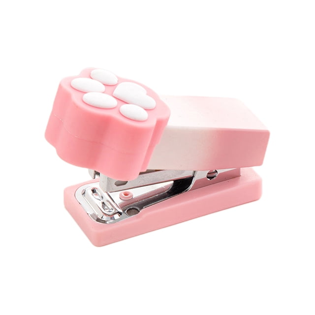 Ohufall Mini Claw Desktop Stapler - Including 400 Standard Staples, Small Cute Stationery, 15-sheet Capacity Gradient Stapler for Students or Office Us