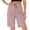 Pink, variant on Hurxie Bermuda Shorts for Women Trendy High Waist Knee Length Chino Long Shorts Drawstring Summer Casual Short 9" Gray,M