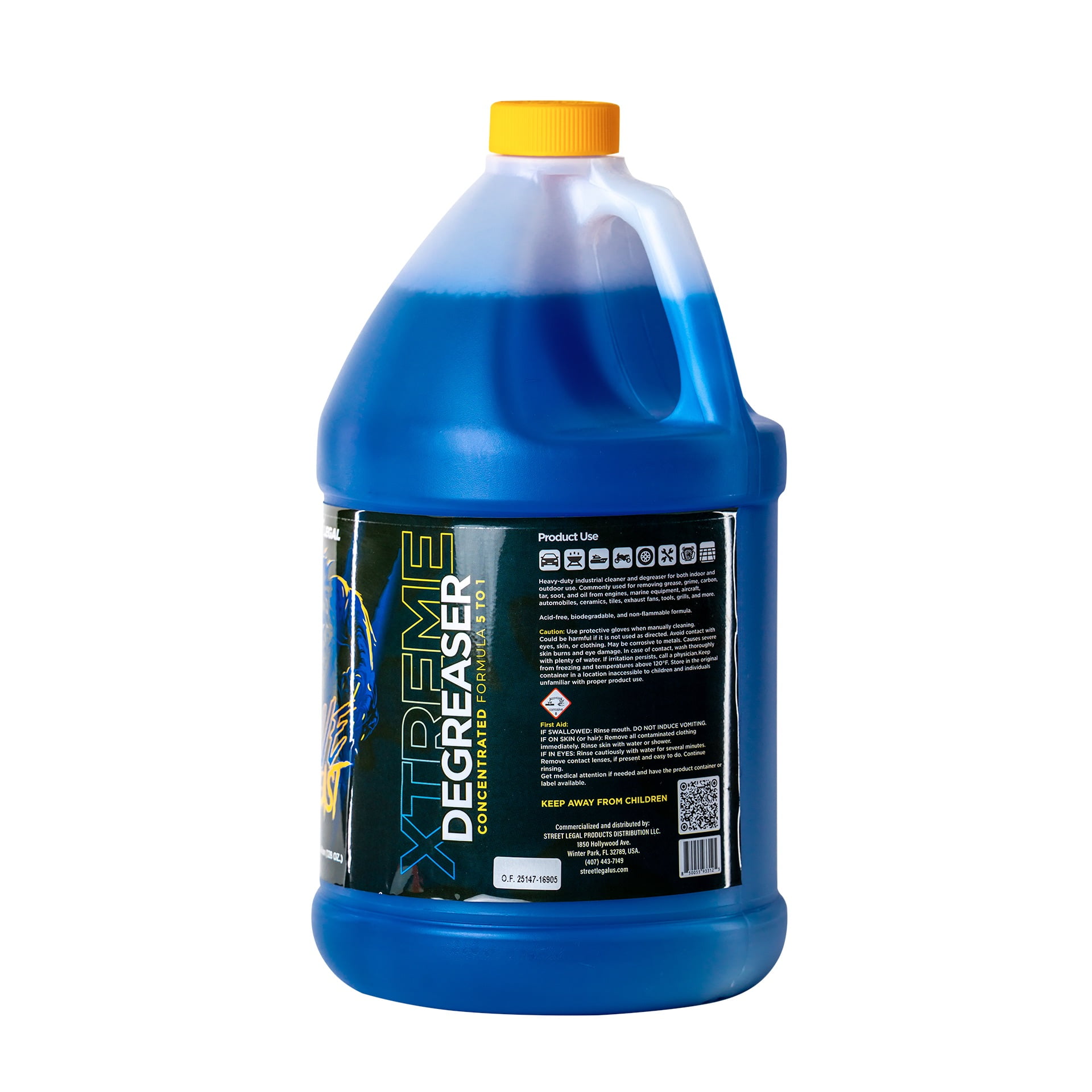 Street Legal Blue Beast Xtreme Degreaser – Heavy-Duty Concentrated Industrial Cleaner & Engine Degreaser, Fast-Acting Formula, 1 Gallon