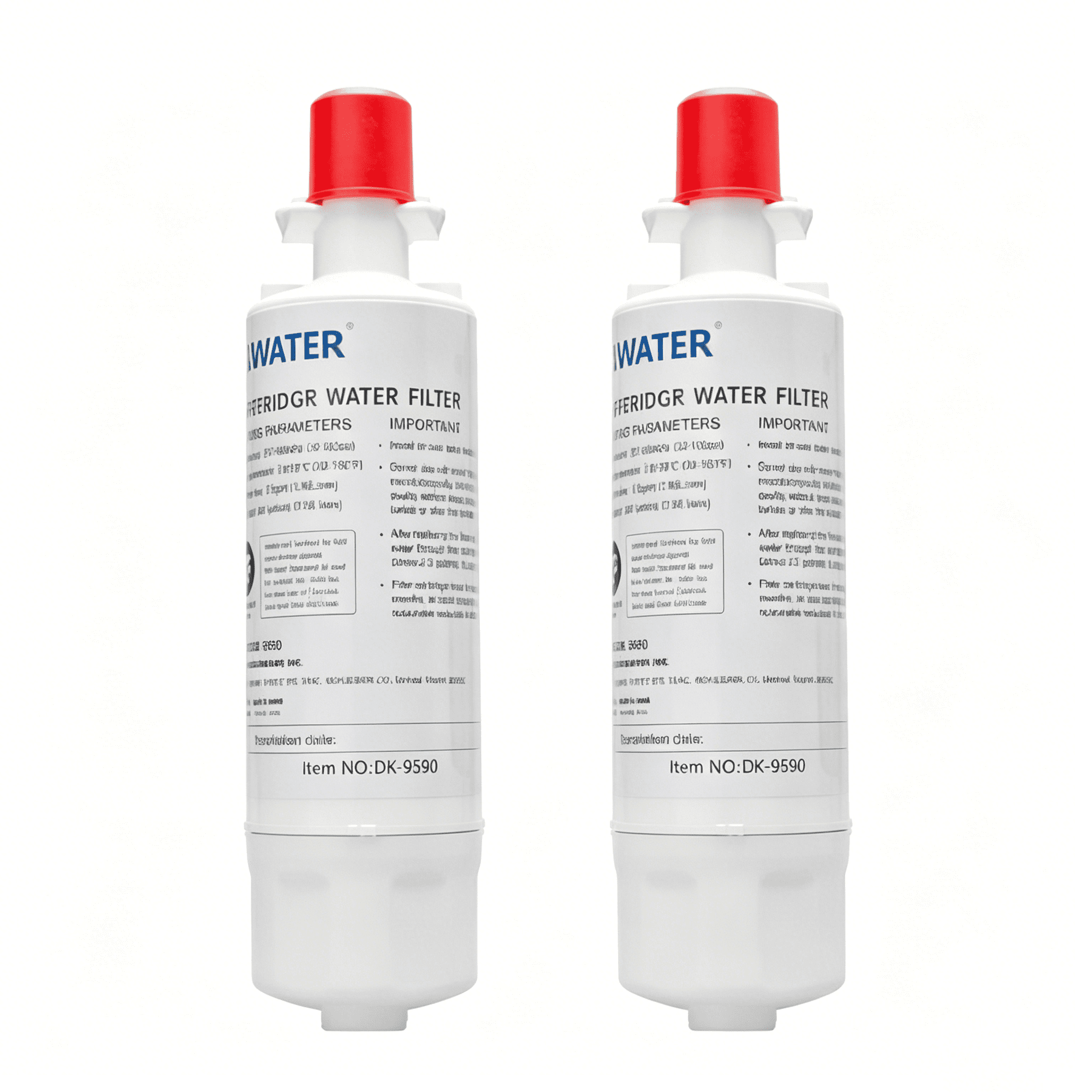 DKWATER 9690 Water Filter Replacement for LG LT700P, ADQ36006102 & Kenmore 46-9690 | Reduces Chlorine Taste & Odor | 2 Count