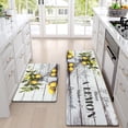 thumbnail image 3 of Summer Lemon Kitchen Rugs Sets of 2, Waterproof Kitchen Mats for Floor, Cushioned Anti Fatigue Mats for Kitchen Floor Mat, Kitchen Rugs Non Slip Washable 18'''' x 48'''' + 18'''' x 30'''', 3 of 6
