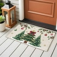 thumbnail image 4 of Christmas Tree Entryway Rug 2'x3'&nbsp; Non Slip Front Door Mats, Country Winter Ball Berry Gold Snowflakes Entrance Rugs Indoor Outdoor Carpet, Washable Floor Mats Small Area Rug for Bedroom Kitchen, 4 of 8