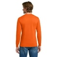 thumbnail image 5 of Gildan Heavy Cotton Men's High Visibility T-Shirt, Long Sleeve Safety Orange Work Tee, 3-Pack, L, 5 of 7