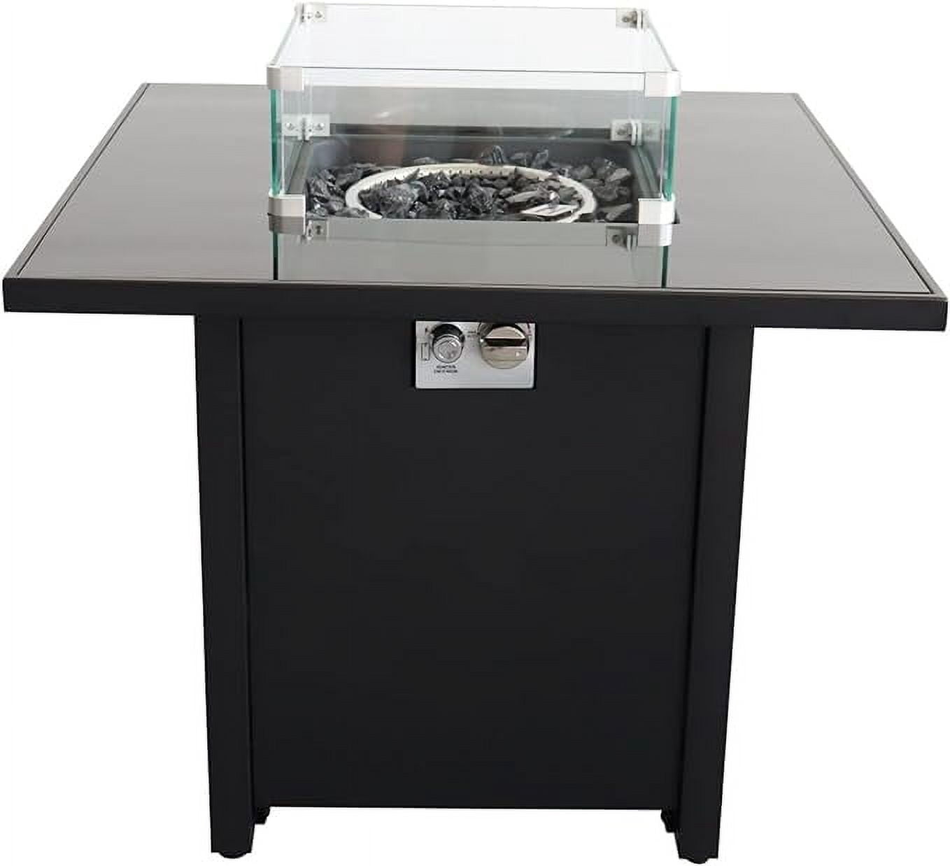 E-Western Outdoor Fire Pit for Garden Backyard 30 Inch Steel Black Fireplace Perfect for Cozy Outdoor Heating