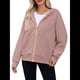thumbnail image 2 of Sudadera con Capucha para Mujer, Sudadera con Cremallera, Moda de Otoño, Chaquetas de Larga, Ropa de Invierno, Conjuntos Rosa XL, 2 of 8