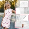 thumbnail image 4 of Shadoumai Girls Tennis Dresses Sleeveless Athletic Golf Dress with Pocket Quarter Zip Up Sundress for Girls 4-15 Years,Athletic Tennis Girls Dress Toddler, 4 of 6
