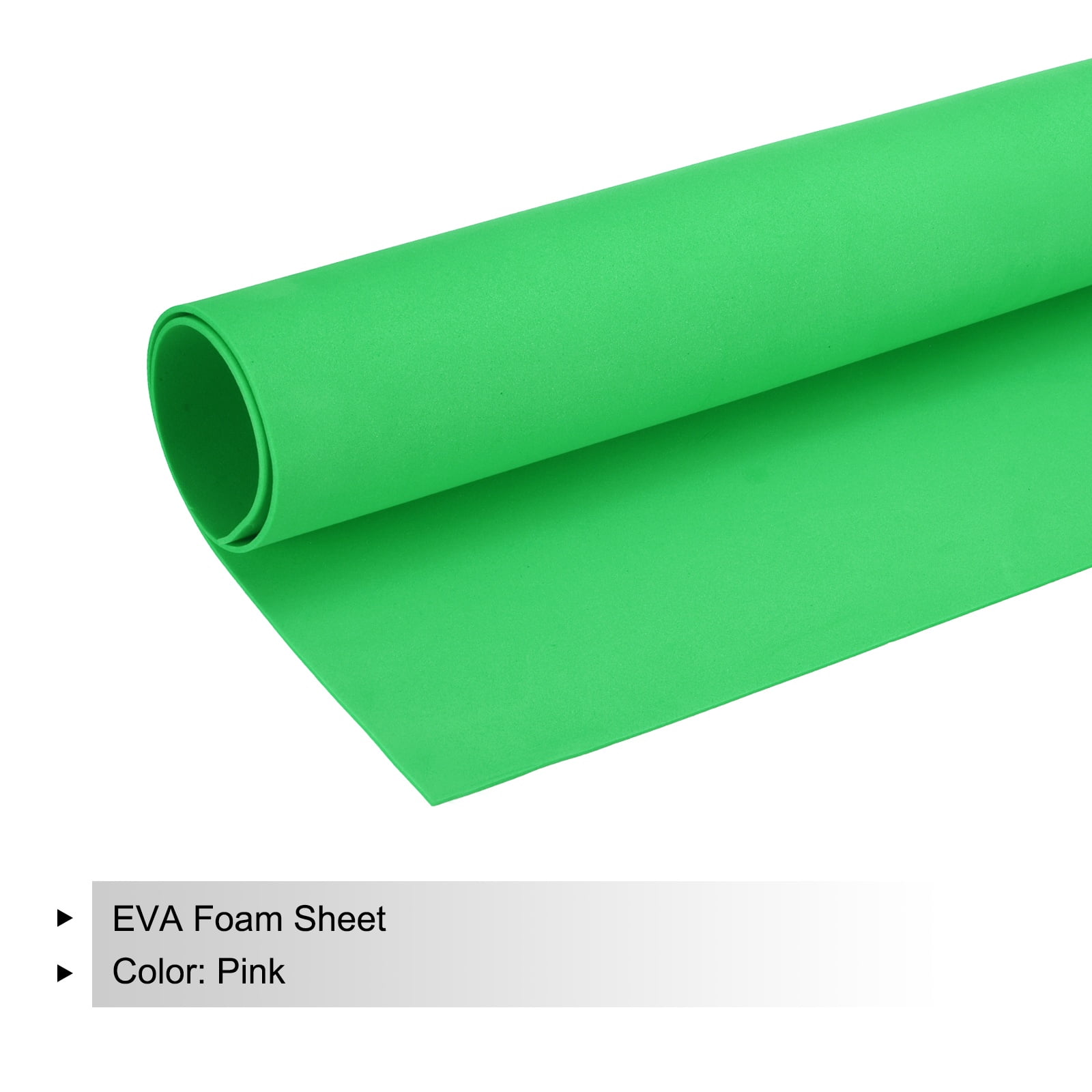 Uxcell EVA Foam Sheets Bright Green 39.4 Inch x 39.4 Inch 2mm Thick Crafts Foam Sheets for Costumes, Arts and Crafts Projects Pack of 1