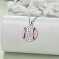 thumbnail image 2 of Baseball Basketball Volleyball Gifts for Women Sterling Silver Baseball Basketball Volleyball Pendant Necklace Jewelry for Sport Fans Lovers Gifts, 2 of 10