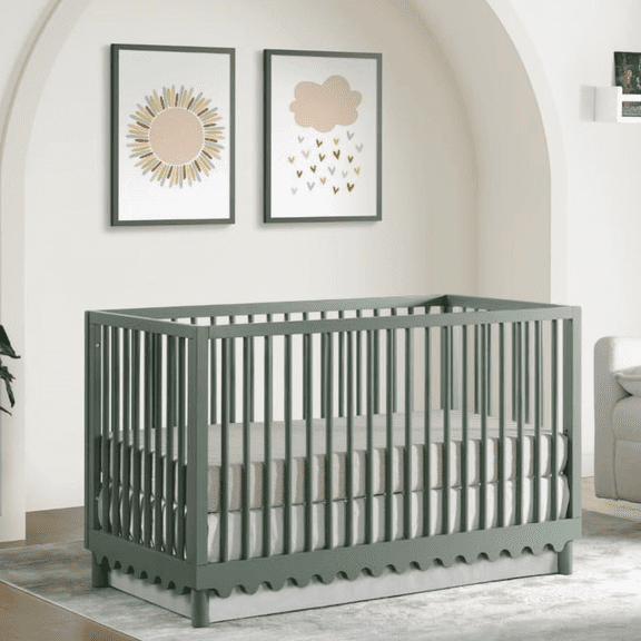 Oxford Baby Sterling 3 In 1 Convertible Crib Olive Green