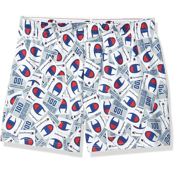 Men's Champion Life C Logo Knit Boxer, 1-Pair White XL