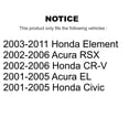 thumbnail image 2 of Front Lower Forward Suspension Control Arm Bushing Pair for Car Honda Civic CR-V Acura Element EL RSX K72-100873, 2 of 2