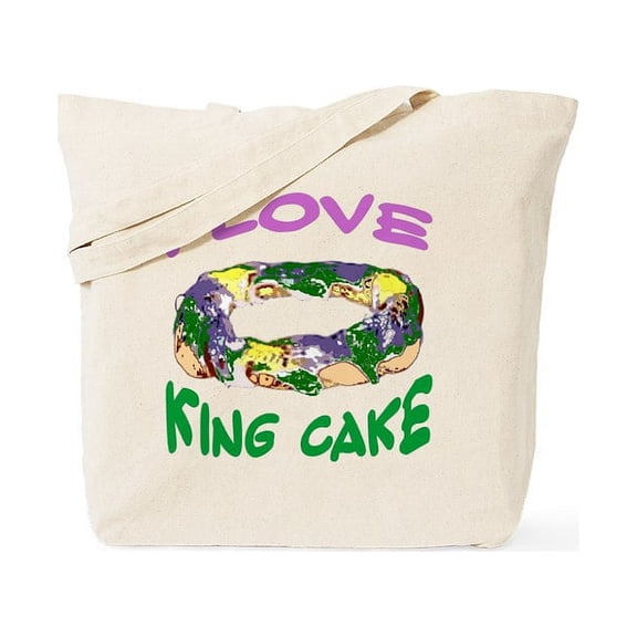 CafePress - I LOVE KING CAKE Tote Bag - Unisex Canvas Tote Bag, Beige, 1-Piece