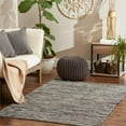thumbnail image 2 of Dark Brown Slim Stripe Cotton Chindi Rug  Multi-Color Cotton 4x6Ft, 2 of 3