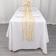 thumbnail image 3 of Balsa Circle 9 feet Champagne Crinkled Sheer Organza Table Runner Party Events Reception Tableware Decorations Supplies, 3 of 8