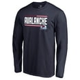 thumbnail image 2 of Men's Navy Colorado Avalanche Iconic Collection On Side Stripe Long Sleeve T-Shirt, 2 of 3