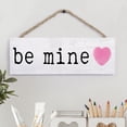 thumbnail image 2 of Be Mine Pink Heart 10 x 3.4 Pine Wood Valentine's Decorative String Sign, 2 of 5