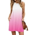 thumbnail image 2 of JINMGG 2026 Summer Dresses under $10.00 Women Fashion Summer Casual Sleeveless Round-Neck Printing Dress Loose Dress, 2 of 6