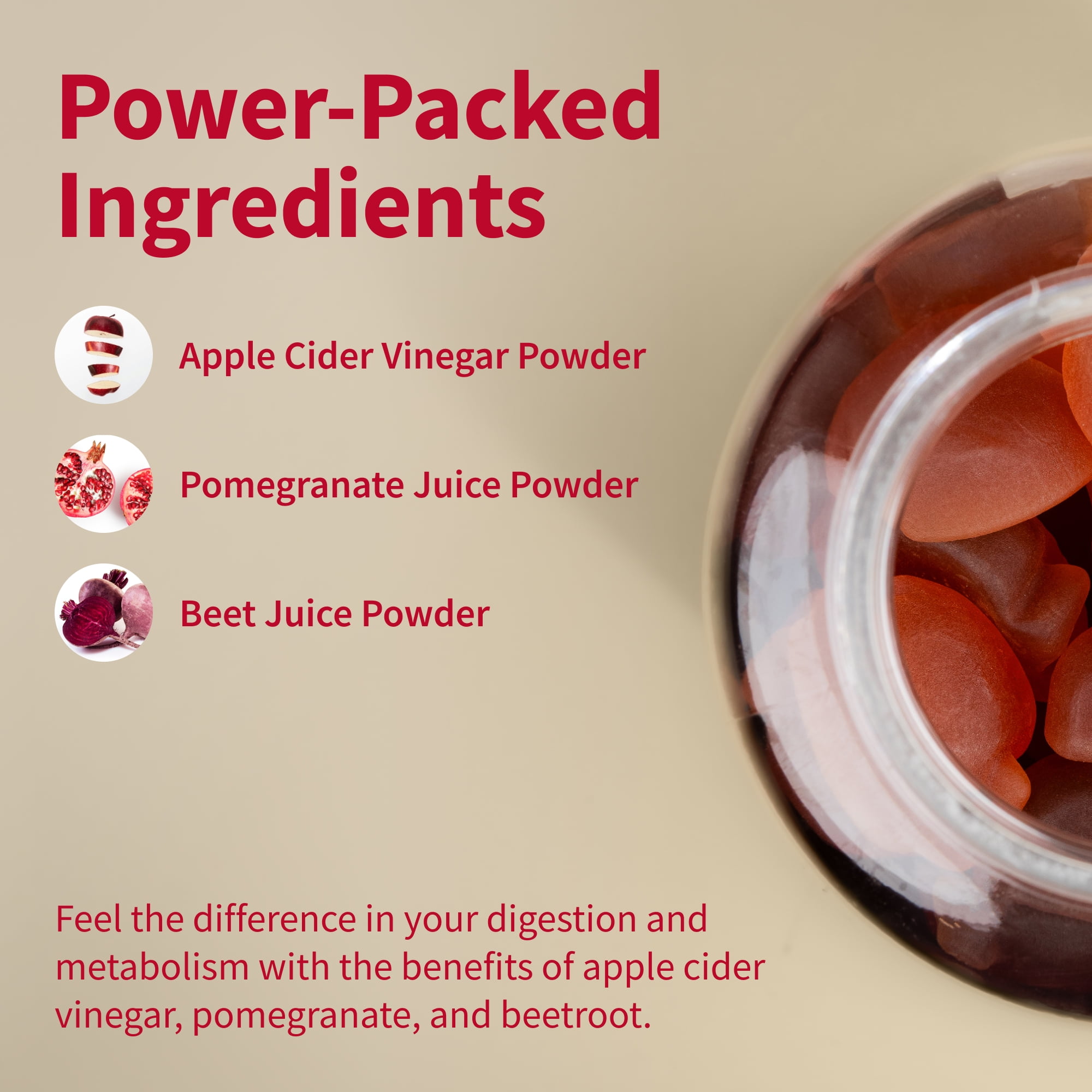 Snap Supplements ACV Apple Cider Vinegar Gummies - Detox, Weight, Immunity, 60 Gummies (2-Pack)
