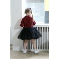 thumbnail image 4 of Younger Tree Little Girl Buffalo Plaid Tutu Skirt Party Princess Dress Christmas Clothes Outfits, 4 of 8