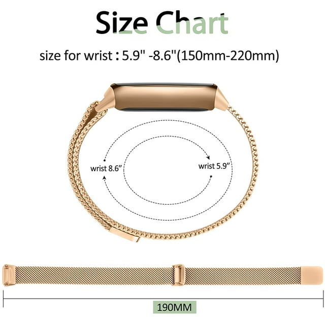 Bracelet en Métal Compatible avec Fitbit Luxe pour Femmes Hommes en Acier Inoxydable