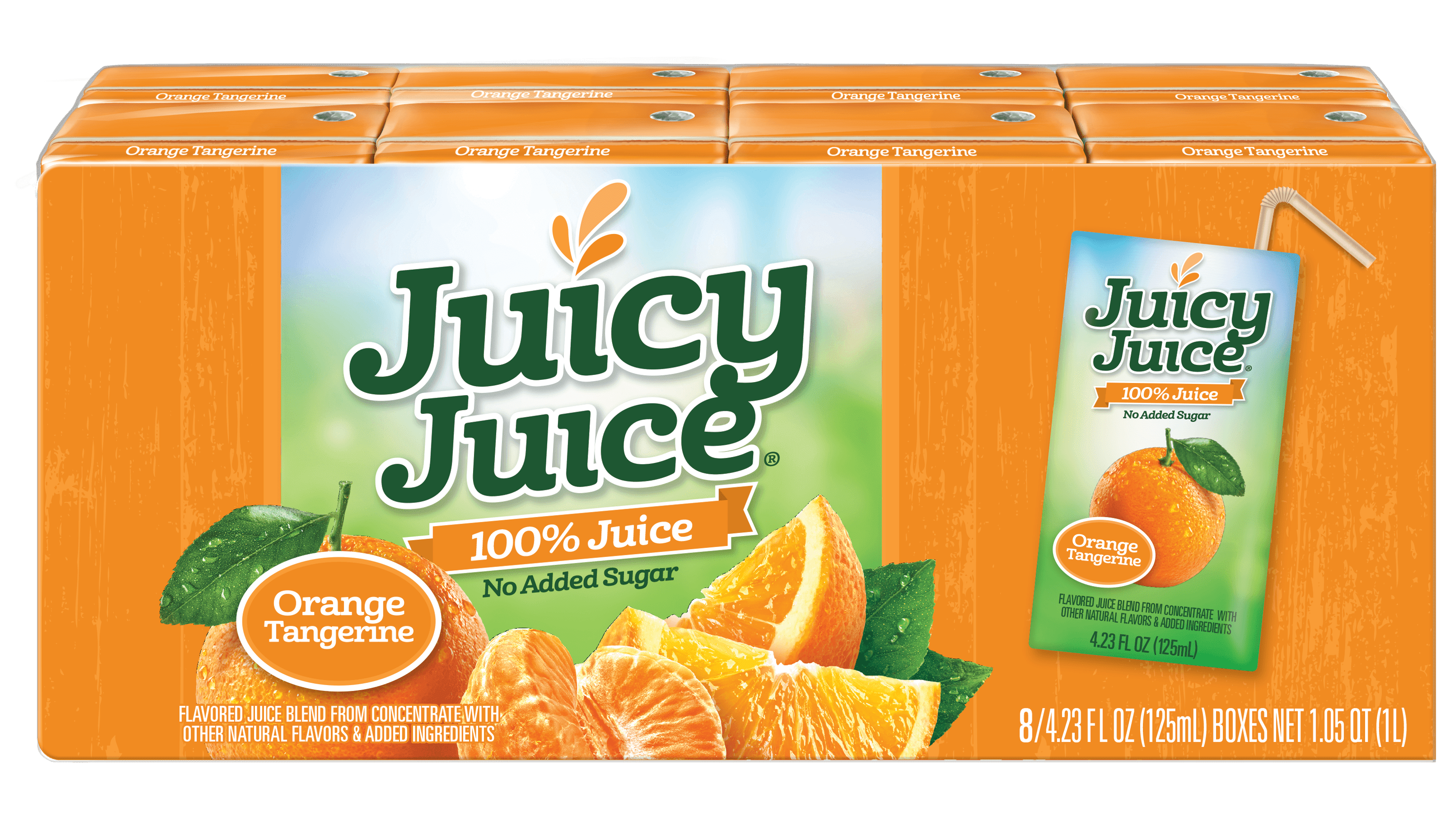 Juicy Juice Orange Tangerine Juice Single Serve Fun Box, 33.84 Fluid