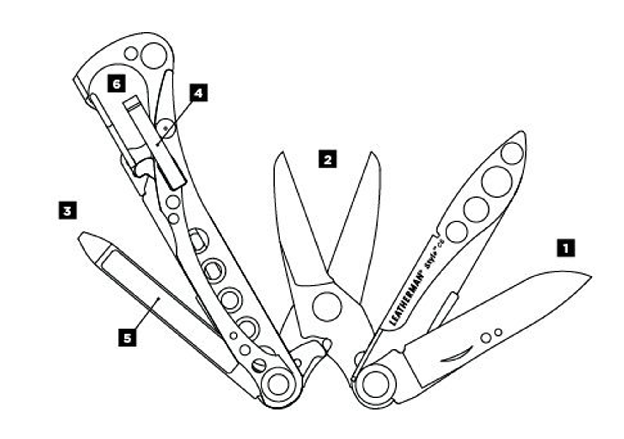 Leatherman, Style CS Keychain Multitool with Spring-Action Scissors and Grooming Tools, Stainless Steel - image 2 of 7
