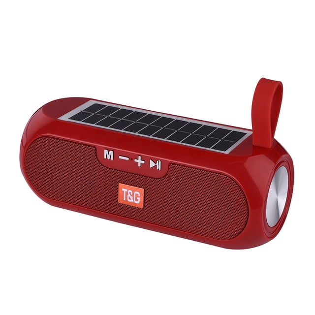 Altavoz inalámbrico Bluetooth 5.0 Caja de sonido con energía solar Altavoz portátil de radio recargable, Rojo eigraketly EL002041-03B