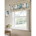 thumbnail image 4 of Fall Thanksgiving Valances for Windows White Green Pumpkins Leaves Linen Texture Kitchen Valance Curtain Rod Pocket Small Curtains for Cafe Bathroom Laundry Basement 54" x 18", 4 of 8
