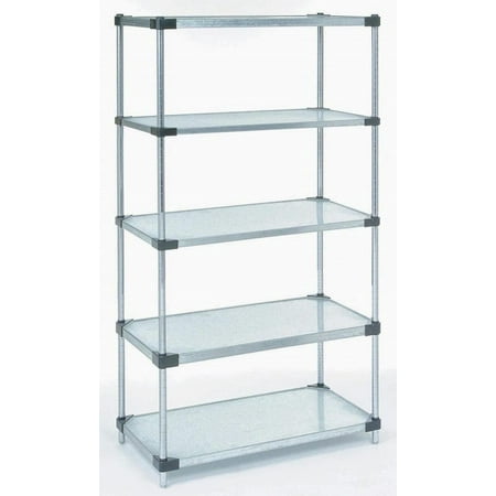 

21 Deep x 72 Wide x 80 High 5 Tier Solid Galvanized Starter Shelving Unit