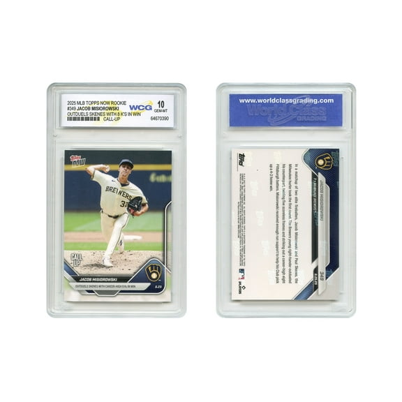 2025 MLB Topps Rookie Card #349 JACOB MISIOROWSKI "The Miz" Call-Up -Gem Mint 10