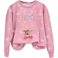 thumbnail image 5 of Chandail Sans Capuche Décontracté à Manches Longues et Col Rond pour Femmes, Imprimé de Noël Automne Hiver, 5 of 5