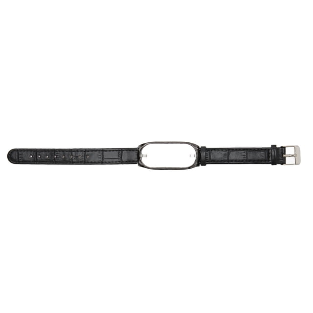 Muñequera deportiva para Mi Band 7, correa de bucle de repuesto transpirable de cuero PU suave para correr, senderismo, color negro