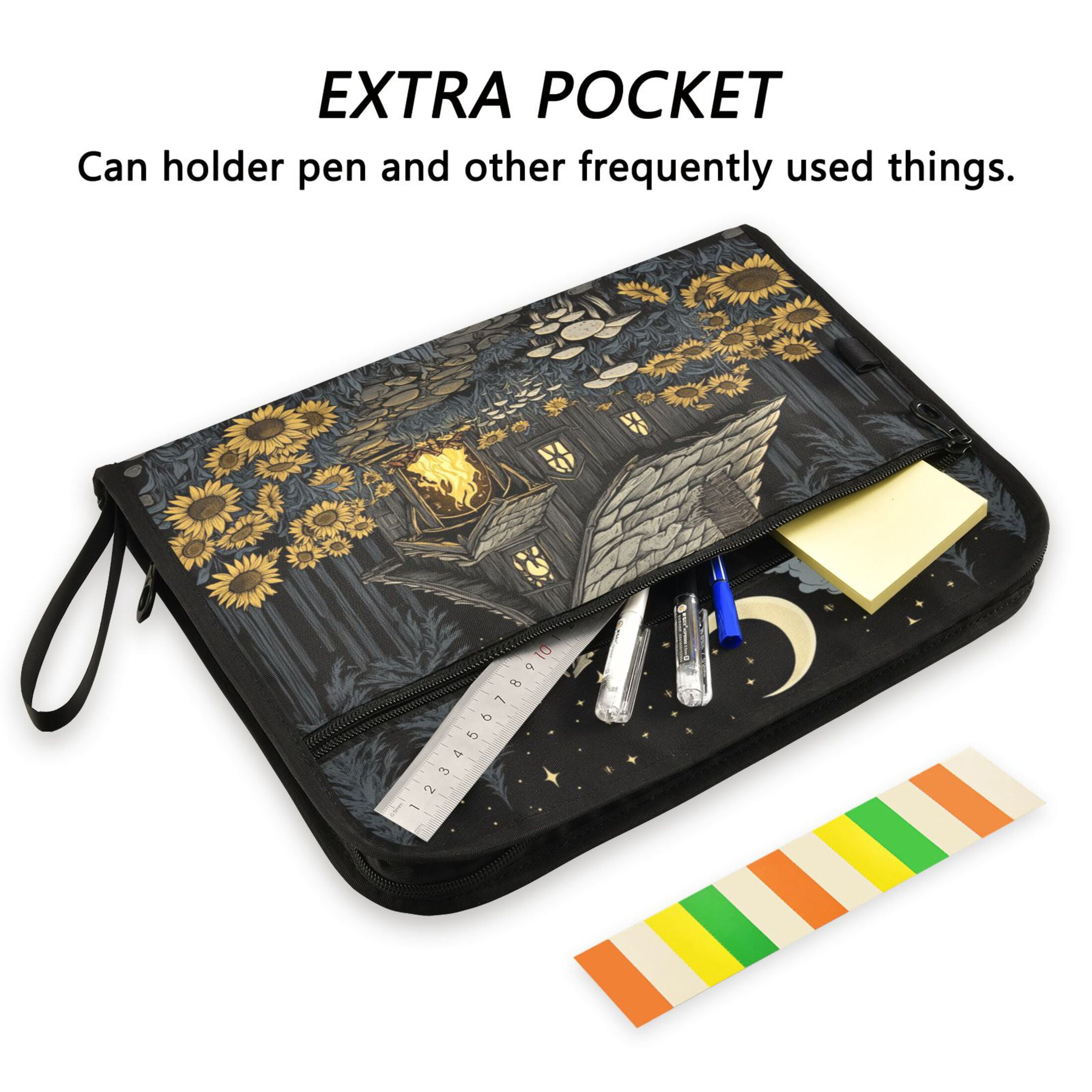 WOBOGO Witch Hut Expanding File Folder Letter Size Accordion Filing Organizer 13 Pocket Separate Organ Pocket