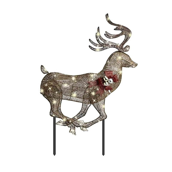 karymi Christmas Outdoor Decoration Luminous Deer Three Piece Set Gardening Decoration Ornaments Outdoor Christmas Decoration Christmas Outdoor Decorations up to 90% off up to 90% off
