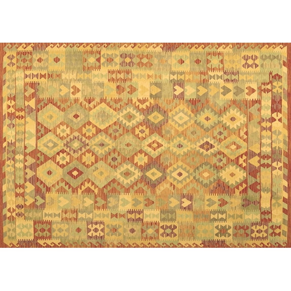 Ahgly Company Indoor Rectangle Southwestern Brown Country Area Rugs, 2' x 3'
