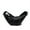 black, variant on Genuine Sheepskin Women Hobo Bag, Black Wrinkled Leather Crescent Shoulder Bag