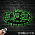 thumbnail image 4 of Craftnamesign Custom Coffee Metal Key Holder, Coffee Bar Decorative Key Holder, Coffee Key Hanger, 4 of 5