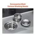 thumbnail image 6 of 25 inch Kitchen Sink, Stainless Steel Workstation Sink, Drop-In Single Bowl, Nano Black Finish, 304 Steel, for RV/Prep/Bar Kitchen, 6 of 6
