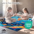 thumbnail image 4 of ODIKA 5'x7' Machine Washable Non-Slip Area Rug, Underwater Wonders Round Bright Ocean Animal Floor High Traffic Rug, Blue, 85280, 4 of 7