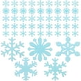 thumbnail image 1 of 50PCS 3D Luminous Fluorescent Snowflake Wall Stickers Wall Stickers Decals Window Clings For Christmas Party Kids Room Home Decor Background Wall Decoration (Blue), 1 of 7