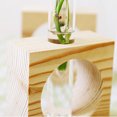 thumbnail image 3 of Coofit Plant Terrarium Creative Tabletop Glass Vase Glass Planter with Wood Stand, 3 of 10