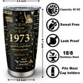 thumbnail image 5 of 50th Birthday Gifts For Women Men, Mens 50th Birthday Gift Ideas, Back In 1973 Tumbler 20oz, 50 Birthday Gifts For Women, 50 Year Old Gifts, 1973 Birthday Gifts, 50th Birthday Decorations Cup, 5 of 6