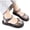 Black, variant on FSYBOA Girls Jelly Sandals Size 11.5(Little Kids), Non-Slip Adjustable Strap Closed Toe Princess Girls Beach Shoes Gold