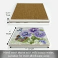 thumbnail image 6 of Thirstystone Purple Pansies Single Tumbled Tile Coaster Create Your Own Set, 6 of 7