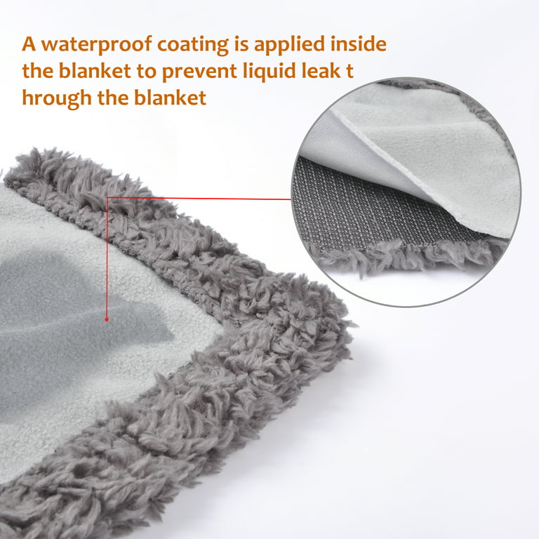 Catalonia Waterproof Liquid Pee Proof Sherpa, Fleece Blanket for Bed Couch Sofa, Protector Cover for Baby, Cozy Lining Throws for Camping Boating