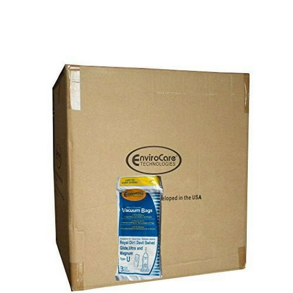 1 Case (50 pkgs) Royal Dirt Devil Type U Upright Vacuum Cleaner Bags 3920047001,