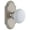 Satin Nickel, variant on Grandeur 811322 Arc Solid Brass Rose Single Dummy Door Knob - Nickel