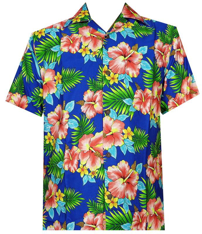 Alvish - hawaiian shirt 47 mens allover flower beach aloha casual ...